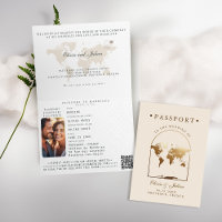 Passeport Boho Arch Beige Ecru Mariage de Destinat