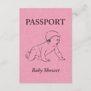 Invitation passeport de baby shower