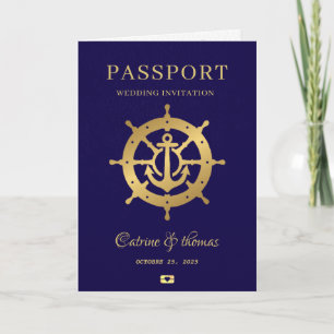Invitation Passeport de croisière de mariage
