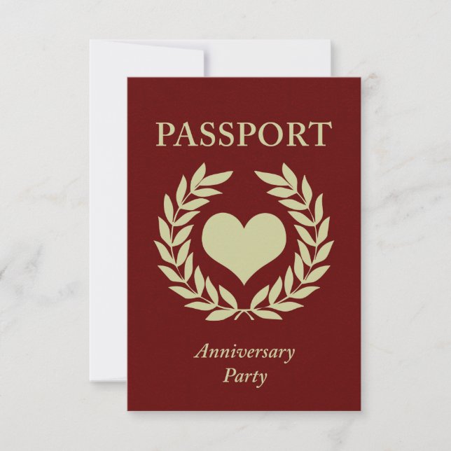 Invitation passeport de fête d'anniversaire (Devant)