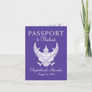 Invitation Passeport de mariage à Koh Samui Thaïlande