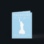 Invitation Passeport de New York 21e anniversaire<br><div class="desc">Un cadeau amusant 21ST Anniversaire Surprise! Avez-vous besoin d'une façon amusante de faire un voyage en cadeau! Envoyez un passeport avec toutes les informations. Les couleurs sont bleu clair. Ceci est pour une ville de New York, mais si vous avez un certain lieu ou un schéma de couleurs, s'il vous...</div>
