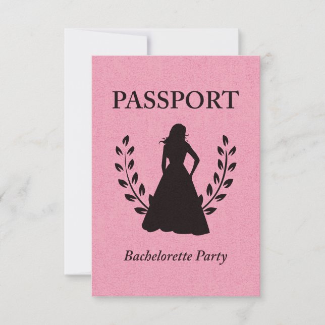 Invitation passeport de partie de bachelorette (Devant)