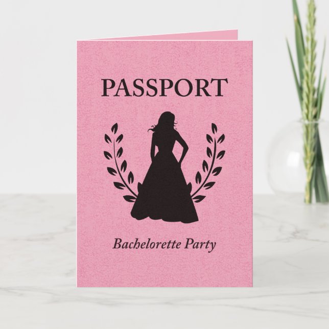 Invitation passeport de partie de bachelorette (Devant)