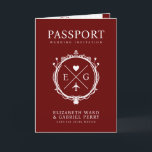 Invitation Passeport Destination Bourgogne Mariage<br><div class="desc">Passeport Voyage Destination Bourgogne Faire-part de mariage. Éléments correspondants disponibles.</div>