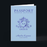 Invitation Passeport Destination Santorini Grèce Mariage<br><div class="desc">Destination Santorin Grèce Mariage Passport Invitation,  parfait pour un thème de mariage de destination,  Voyage Faire-part de mariage à thème. Pour commander un logo,  veuillez me contacter.</div>