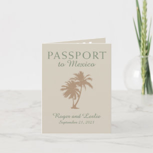 Invitation Passeport Mariage de Puerto Vallarta Mexique