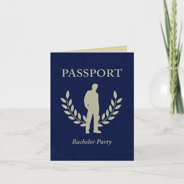 Invitation passeport pour l'enterrement de vie de garçon (Devant)