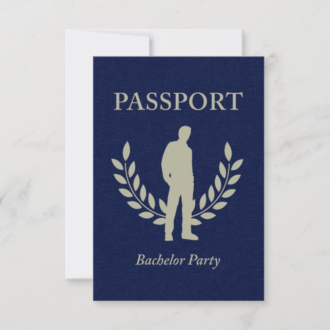 Invitation passeport pour l'enterrement de vie de garçon (Devant)