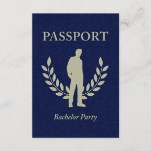 Invitation passeport pour l'enterrement de vie de garçon