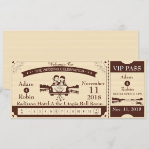 Invitation Passeport VIP de mariage