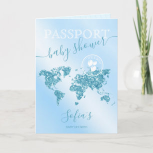 Invitation Passeport Voyage Garçon Baby shower Aventure comme