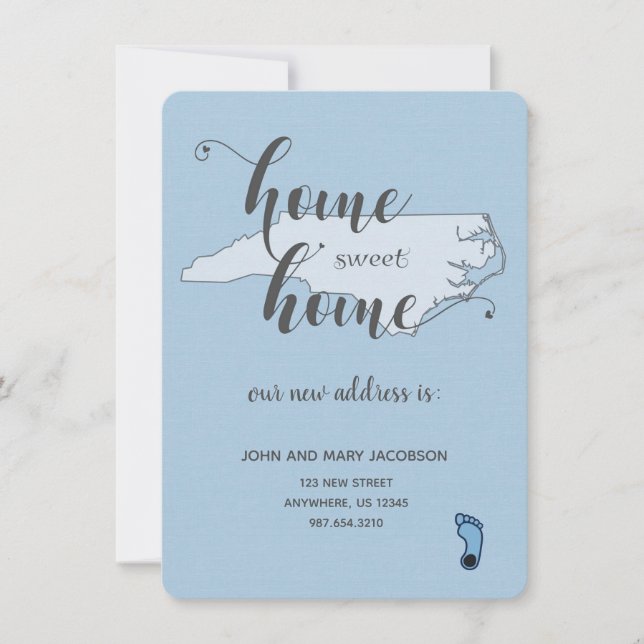 Invitation Passer à la nouvelle adresse Accueil Sweet Home NC (Devant)