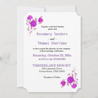 Invitation Passion Florale Violette