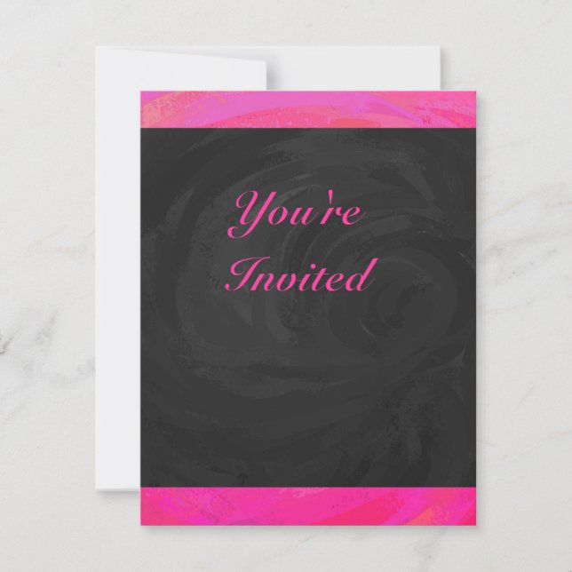 Invitation Passion rose personnalisée (Devant)