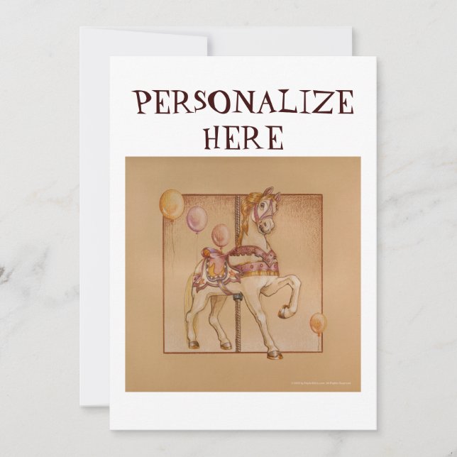 INVITATION PASSION ROSE PONY CAROUSEL (Devant)