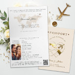 Invitation Passport Cover Plane Caraïbes Destination Mariage<br><div class="desc">Cette invitation de mariage de destination Caraïbes Passport Cover est la façon parfaite de partager votre histoire d'amour avec vos amis et votre famille. Doté d'une carte élégante des Caraïbes sur la couverture, cette invitation de mariage de destination est conçue avec un effet de faux or moderne (veuillez noter, l'or...</div>