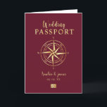 Invitation Passport Destination Compass Mariage Faux or<br><div class="desc">Destination Wedding Passport Invitation faux Gold Foil,  parfait pour un thème de mariage de destination,  Voyage à thème Faire-part de mariage. Pour mettre le logo de n'importe quel pays ou d'autres changements s'il vous plaît contactez-moi.</div>