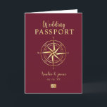 Invitation Passport Destination Compass Mariage Faux or<br><div class="desc">Destination Wedding Passport Invitation faux Gold Foil,  parfait pour un thème de mariage de destination,  Voyage à thème Faire-part de mariage. Pour mettre le logo de n'importe quel pays ou d'autres changements s'il vous plaît contactez-moi.</div>