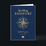 Invitation Passport Destination Compass Mariage Faux or<br><div class="desc">Destination Wedding Passport Invitation faux Gold Foil,  parfait pour un thème de mariage de destination,  Voyage à thème Faire-part de mariage. Pour mettre le logo de n'importe quel pays ou d'autres changements s'il vous plaît contactez-moi.</div>