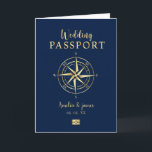 Invitation Passport Destination Compass Mariage Faux or<br><div class="desc">Destination Wedding Passport Invitation faux Gold Foil,  parfait pour un thème de mariage de destination,  Voyage à thème Faire-part de mariage. Pour mettre le logo de n'importe quel pays ou d'autres changements s'il vous plaît contactez-moi.</div>