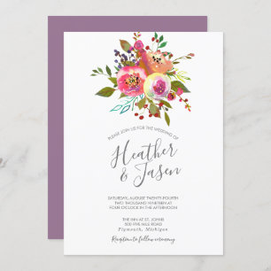 Invitation Pastel Blooms Imaginaire Floral Mariage