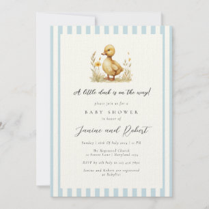 Invitation Pastel Blue Little Duck est sur le Baby shower Way