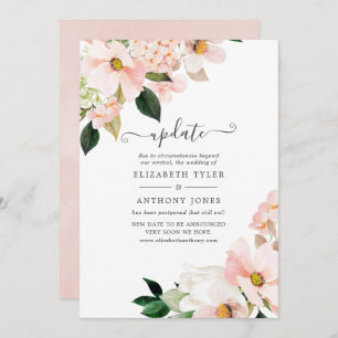 Invitation Pastel Blush rose Floral Printemps Mise à jour