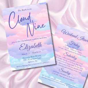 Invitation Pastel Bride est sur Cloud Bachelorette Weekend