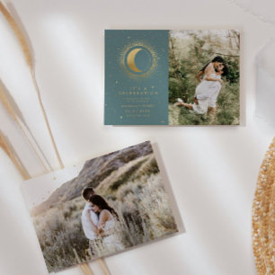 Invitation Pastel Céleste deux Mariages photo