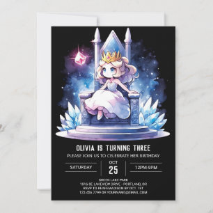 Invitation Pastel Children Princess Anniversaire