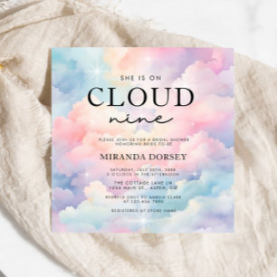 Invitation Pastel Cloud Neuf Fête des mariées
