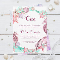 Pastel coloré sous la mer Fille Anniversaire