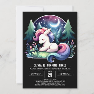 Invitation Pastel Digital Horse Anniversaire