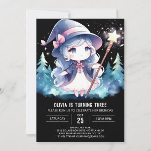 Invitation Pastel Elegant Wizard Anniversaire