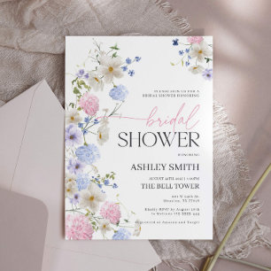 Invitation Pastel Floral Douche nuptiale