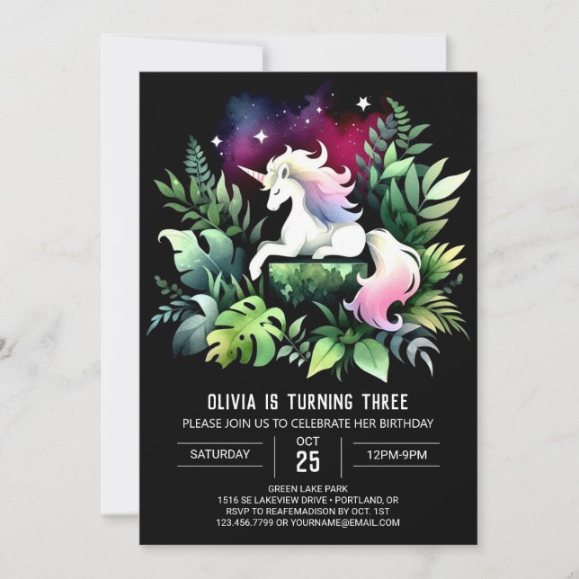 Invitation Pastel Happy Horse Anniversaire (Devant)
