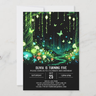 Invitation Pastel Imaginaire Woodland Digital Anniversaire