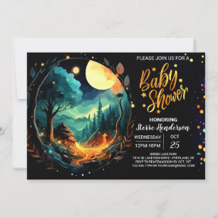 Invitation Pastel Into the Woods Boho Baby shower
