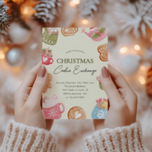 Invitation Pastel Jouer Noël Cookie Exchange Party