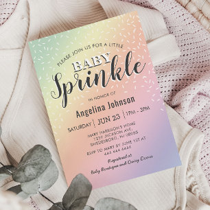 Invitation Pastel Little Baby Sprinkl   Cute