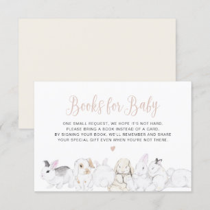 Invitation Pastel Little Bunny Livres lapins pour Baby Card