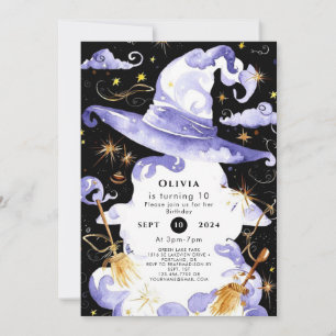 Invitation Pastel Magic Amusement Wizard Anniversaire