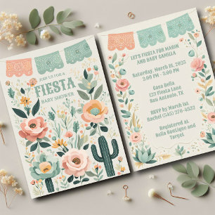 Invitation Pastel Mexican Fiesta Baby shower