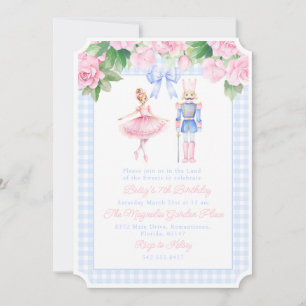 Invitation Pastel Nutcracker Noël fête d'anniversaire