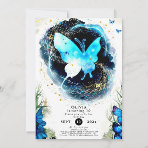 Invitation Pastel Papillon pour enfants Anniversaire