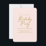 Invitation Pastel Peach Golden Anniversaire<br><div class="desc">Pastel Peach Golden Anniversaire Fête Invitation</div>