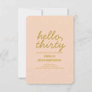 Invitation Pastel Peachy Bonjour Trente Anniversaire invitati