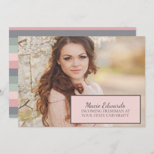 Invitation Pastel Pink Blue Green Photo CollegeTrunk Party