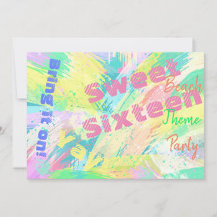 Invitation pastel pour une fête sur le thème de la